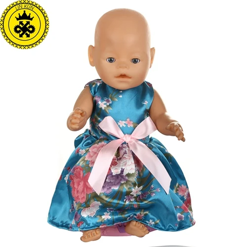 Одежда для кукол для малышей, размер 43 см, розовое платье для малышей, аксессуары для куклы на 43 см, подарок на день рождения для детей, 047 - Цвет: 12