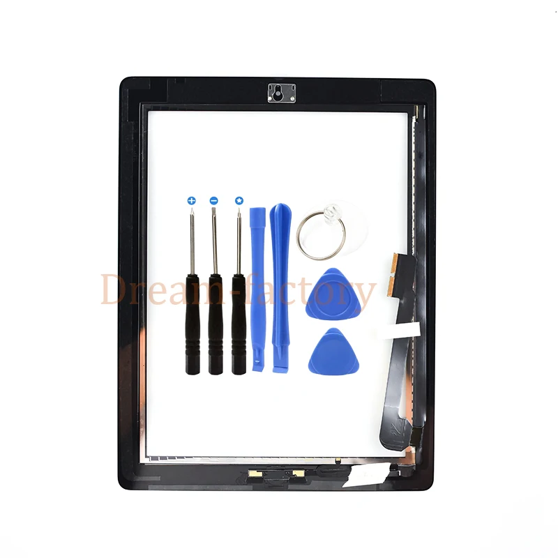 

For ipad 4 Touch Screen Digitizer +Home Button +Sticker +Camera Holder Complete Assembly A1458 A1459 A1460 Tablet Touchscreen
