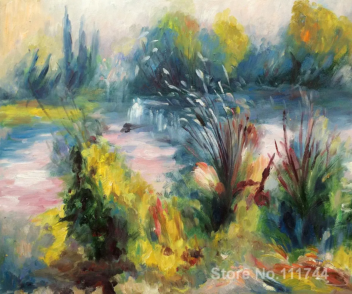 Paysage peintures de Pierre Auguste Renoir Paysage Bords