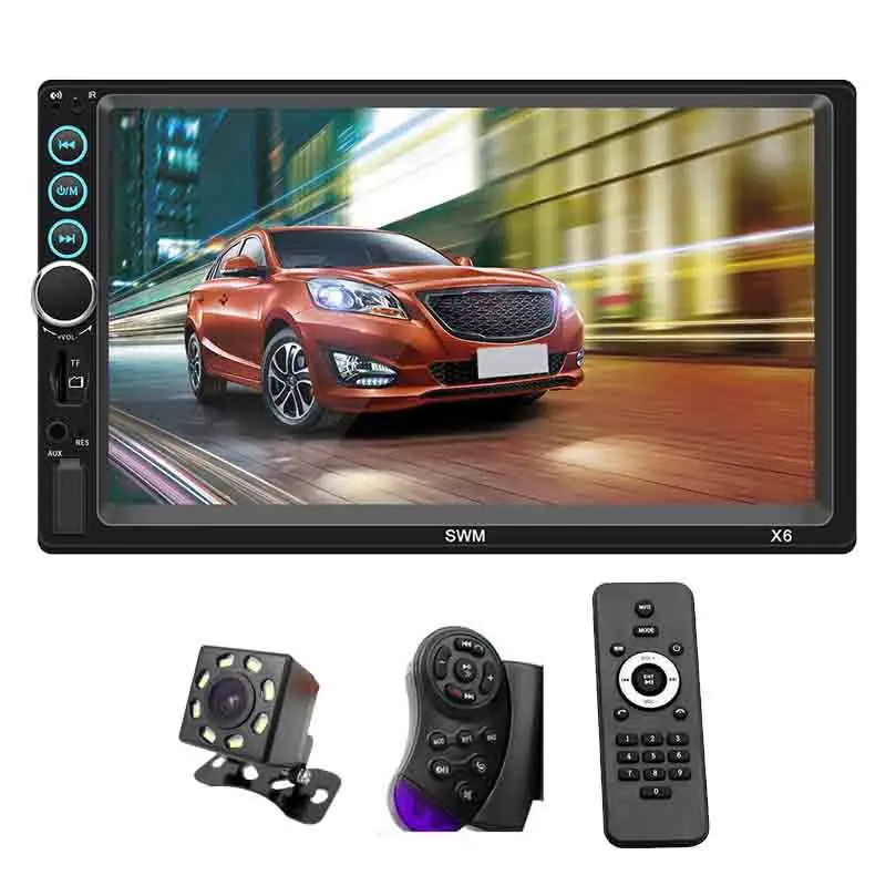 remote camera Mirror Link Автомобильный радиоприемник с сенсорным экраном Мультимедийный проигрыватель MP5 Аудио-видео Bluetooth A2DP USB TF Aux 7 дюймов 2 Din головное устройство PHYEE X6 - Цвет: remote camera