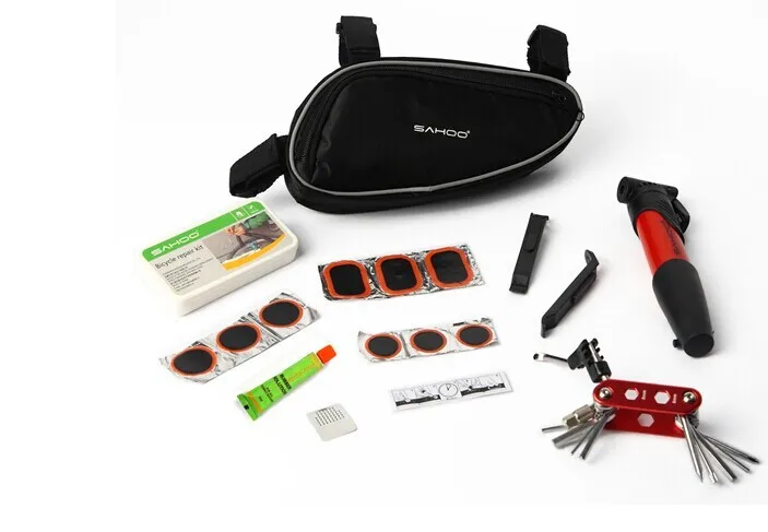 

SAHOO bicycle kit Multifunctional repair tool kits/ bicycle repair tools/tire repair kits /bicycle bag with repair tools