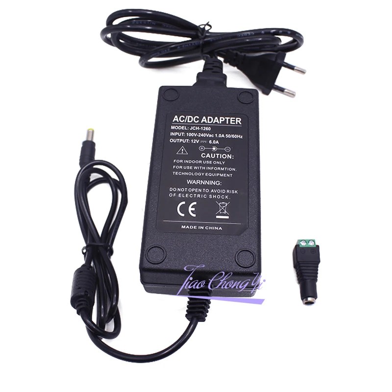 12 v 6a 6 amp 72 w dc eu 미국 영국 au 플러그 led 전원 공급 장치 어댑터 변압기 led 스트립 빛