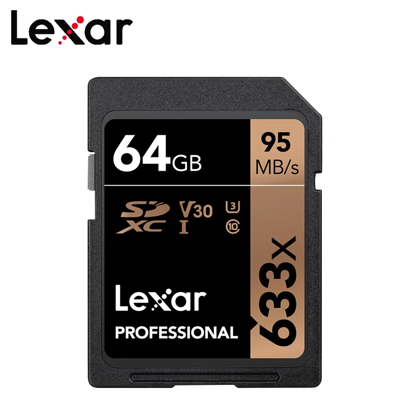 Lexar sd-карта 128 ГБ высокоскоростная карта памяти 32 Гб UHS-I флэш-карта 64 Гб 16 Гб до Макс 95 м класс 10 633x для камеры