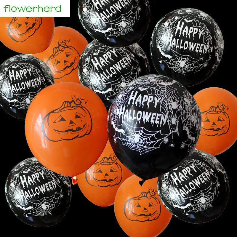

100Pcs Halloween Balloons Pumpkin/Spider Balloons 12inch Latex Ballons 2018 Party Supplies Halloween Decoration