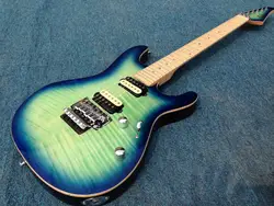 Бесплатная доставка клена топ Blueburst сюр электрогитары ra все цвета принять chrome аппаратные средства floydrose тремоло гитары