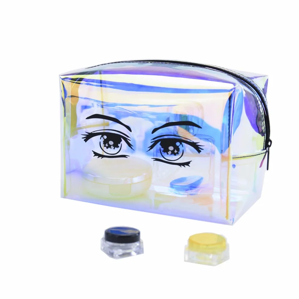 DEZEMIN Holographic Girls Cosmetic Bag Makeup Case Organizer  (8)