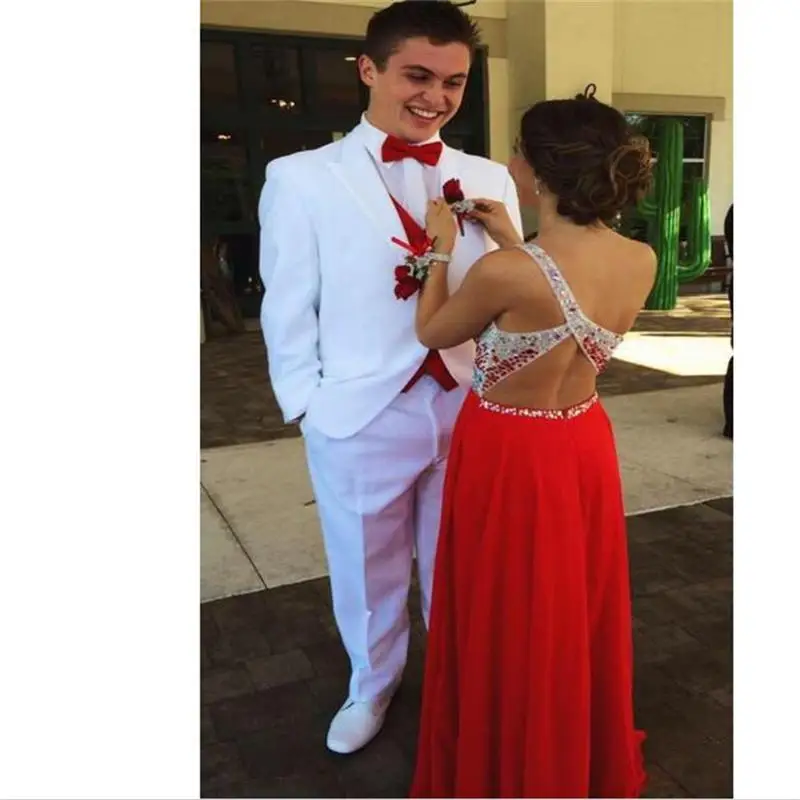 107 One Shoulder Homecoming Dresses 2016 vestidos de renda Chiffon Long Sequined Straight Criss Cross Backless Summer Prom Dresses (1)
