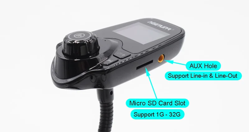 AGETUNR T10 Bluetooth автомобильный комплект громкой связи FM передатчик AUX автомобильный MP3 музыкальный плеер 5V 2.1A USB Зарядное устройство