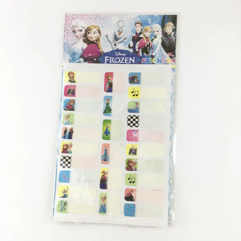 

4 pieces / lot DISNEY frozen elsa and Anna Stickers Classic Toys cars Micky Waterproof name sticker Baby cute cartoon label