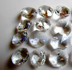 14 мм прозрачный кристалл Octagon Бусины в одну дырочку Бесплатная доставка