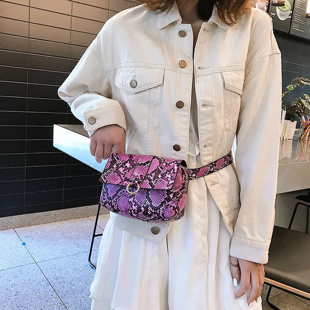 

Sleeper #J5 2019 NEW Women Outdoor Hasp Serpentine Messenger Bag Chest Bag Waist Bag Phone Bag поясная сумка daily Free Shipping