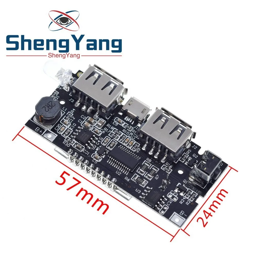 Двойной USB 18650 Батарея Зарядное устройство PCB Мощность модуль 5V 1A 2.1A мобильный Мощность банка аксессуары для телефона DIY светодиодный ЖК-дисплей зарядная Модульная плата