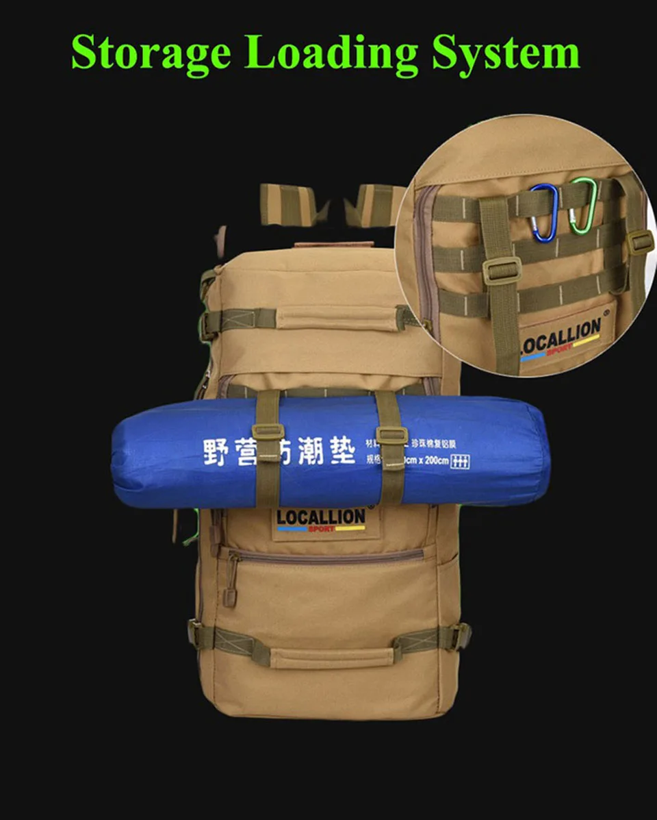 Bolsas de Acampamento Viagem dos Homens Quente Qualidade Superior Nova Militar Tático Mochila Montanhismo Bolsa Caminhadas 50l Mod. 1261637 30 Quente qualidade superior 50l nova militar tático