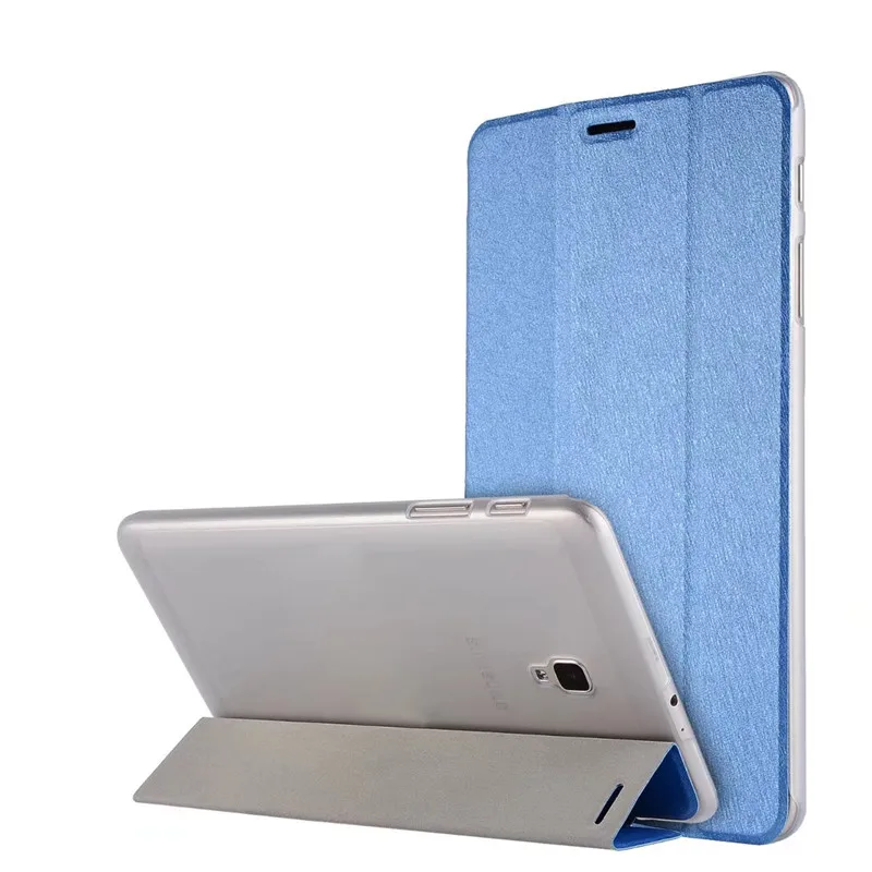 Чехол-накладка для samsung Galaxy Tab A 8,0 SM-T380 T385, тонкий Чехол-подставка из искусственной кожи для Galaxy Tab A 8,0 T380, чехол для планшета - Цвет: Dark Blue