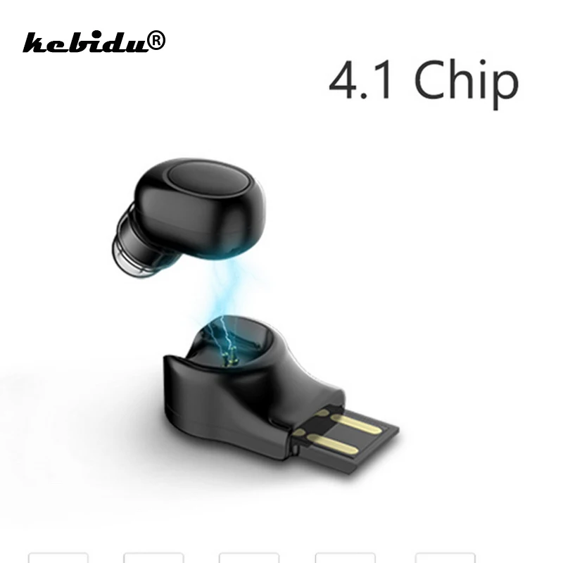 Магнитные наушники kebidu X11 с USB зарядным устройством беспроводные мини Bluetooth 4 1