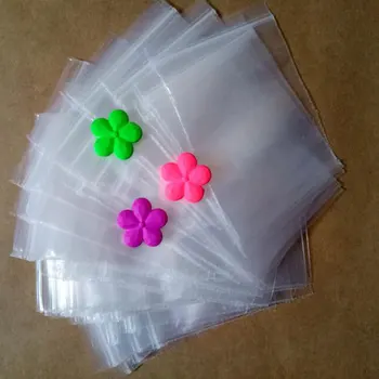 

100pcs / pack transparent Pe ziplock bags resealable plastic retail packaging Bag Pe self-sealing zipper bagJewelry Packing Bags