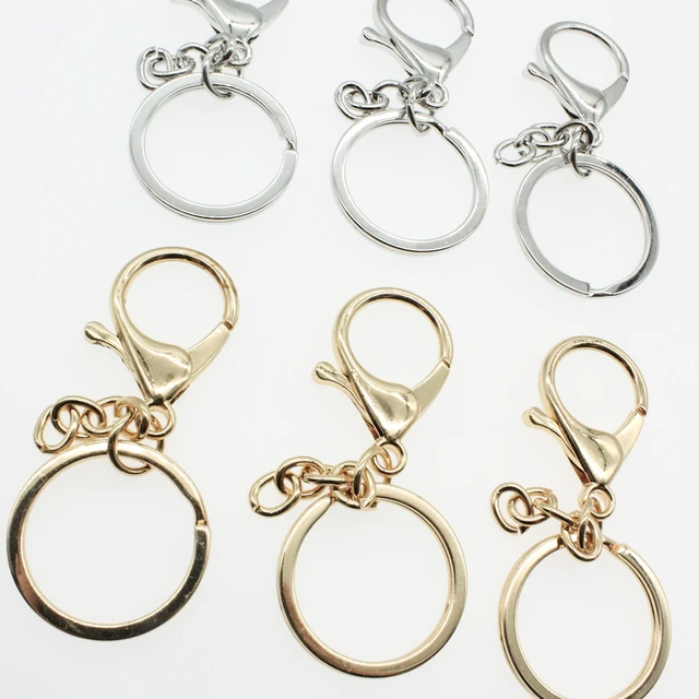 Lobster Key Ring Hook Chain  Metal Lobster Clasp Clips Bag - 5pcs Gold  Chain Ring - Aliexpress