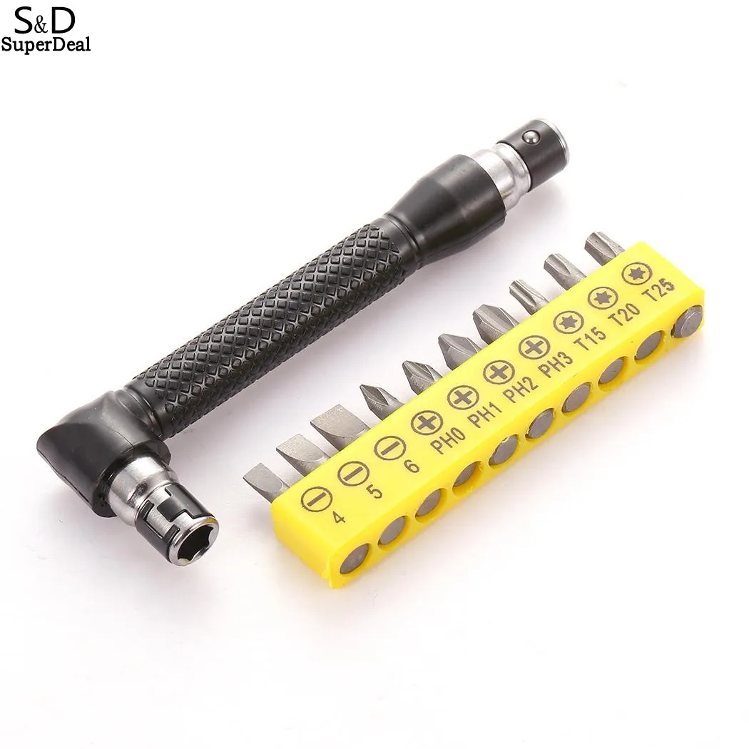 1/4 inches High Torque Right Angle L Wrench Screwdriver Mini Offset