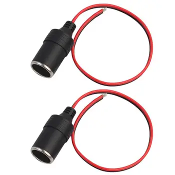

2PCS 12V 10A Max120W Car Auto Cigarette Lighter Charger Cable Female Socket Plug Replacement Transformer Plugs for Xmas Lights