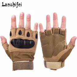 Тактические перчатки на полпальца, военные резиновые перчатки на открытом воздухе для мужчин, пригодные для велоспорта, мотоцикла