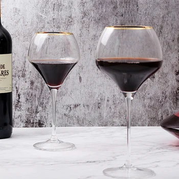 

Hand-painted Phnom Penh Crystal Goblet Handmade Household Glass cup Wine Glass Wedding party bar drinking utensils