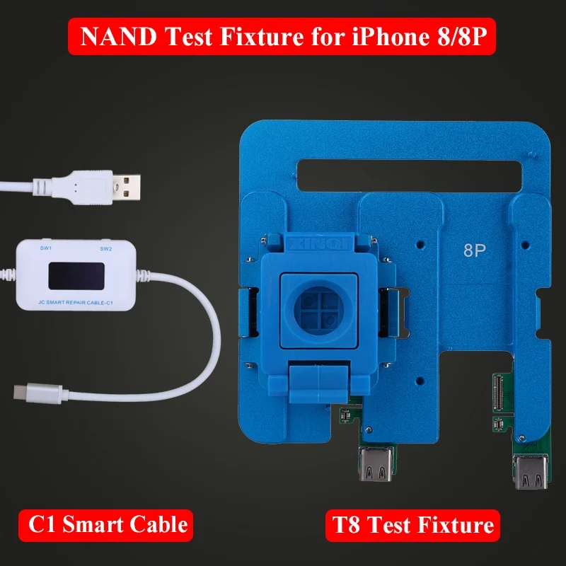 JC T7 T8 NAND устройство для тестирования жесткого диска с JC C1 смарт-кабелем для iPhone 6S/6SP/7/7 P/8/8 P анализ неисправностей материнской платы - Цвет: for 8 8P