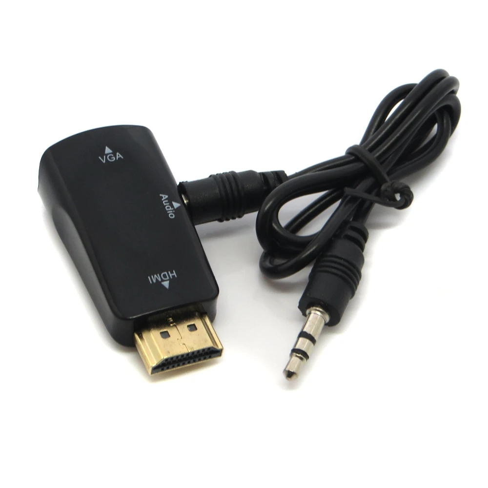

Black/White HDMI to VGA Converter with 3.5MM Audio Cable for PC/ TV/ Xbox 360/ PS3