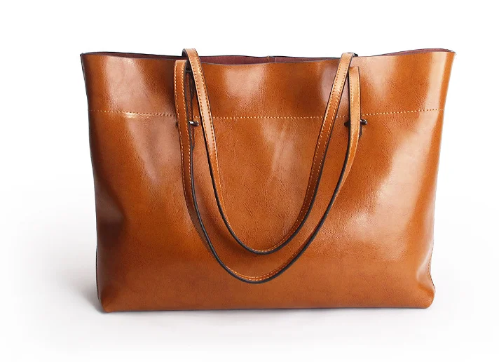 

fashion Designer Female Genuine Leather Shoulder Bags Large Capacity Woman Casual Tote Simple Retro Ladies Messenger Bags L174
