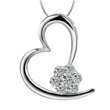 Бренд GVBORI женский кулон с натуральным бриллиантом 18 k белое золото сердце дизайн ювелирных изделий