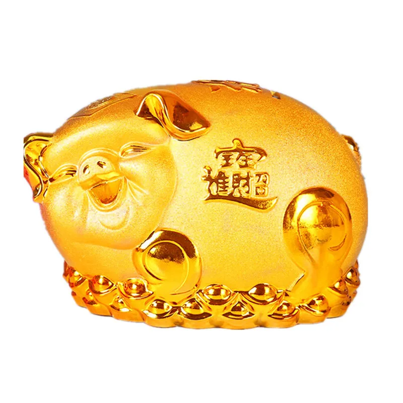 

Ceramic gold pig piggy bank gift creative piggy bank, parlor shop opening and giving gift to children's room decorations