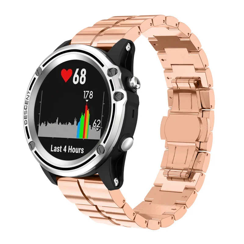 Ремешок для часов из нержавеющей стали с отверткой для Garmin Descent Mk1 D2 Charlie Fenix 5X GY88