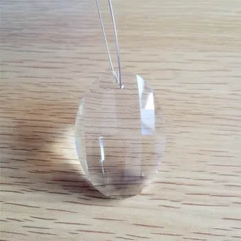 

76mm 6pcs Transparent Glass Crystal Prisms Pendant Wedding Ornaments Wedding Decoration Centerpieces Crystal