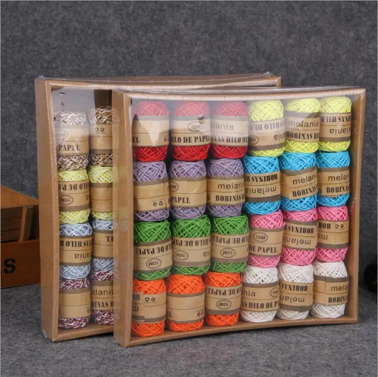 24rolls Рафи травы веревку Новогодние товары украшения дома партия свадебный Декор