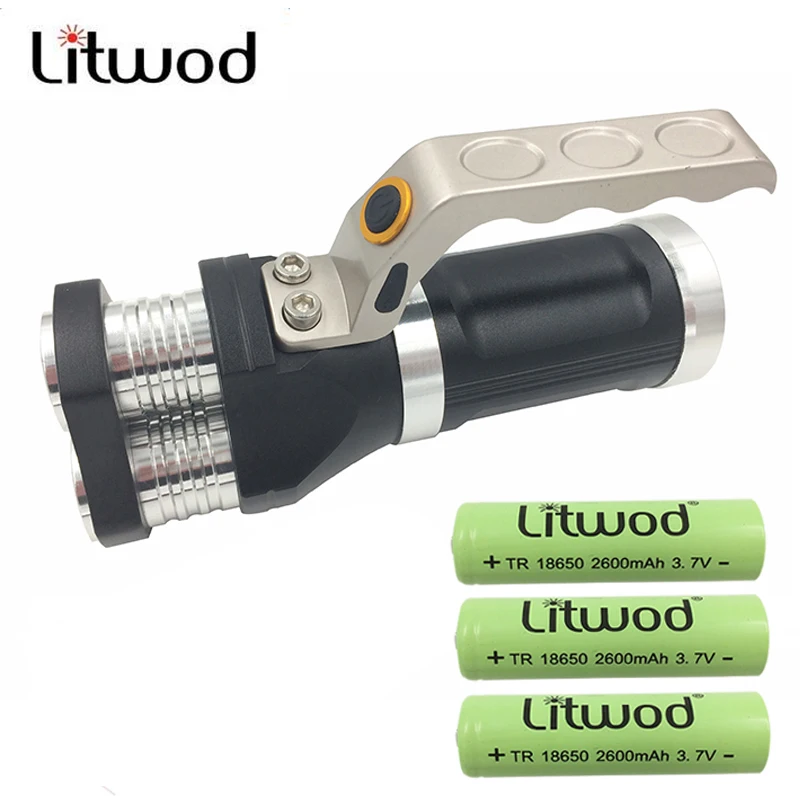 

z30 LED flashlight 3 PCS XM-L T6 beads Rechargeable Portable Light Hand Lamp 12000LM 3 model led torch which choose 3 batteries