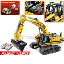 Technic серии экскаватор модель строительные блоки кирпичи совместимые игрушки образовательный Рождественский подарок автомобиль 20007