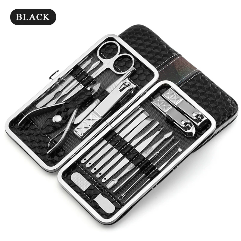 Top Quality 18pcs Manicure Set Stainless Steel Nail Clippers Set Nail Scissors Nail Manicure Pedicure Tools 1 Top Quality 18pcs Manicure Set Stainless Steel Nail Clippers Set Nail Scissors Nail Manicure Pedicure Tools 5