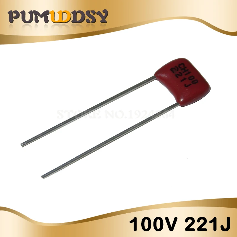20 шт. 100V221J 220PF 5% шаг 5 мм 220P 221 100 в CBB полипропиленовый пленочный