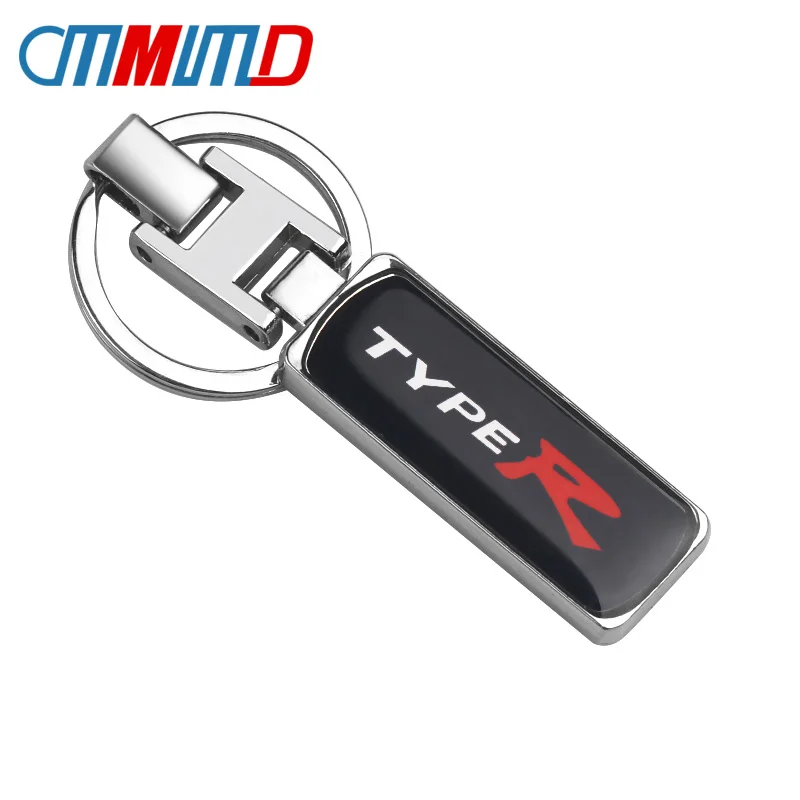 

Car accessories Fashion TYPER Metal Key Chain For Honda Type R Civic CRV City Accord Hrv Key Ring Car Styling