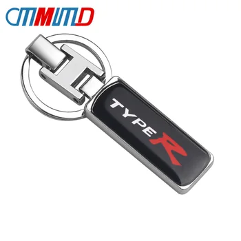 

Car accessories Fashion TYPER Metal Key Chain For Honda Type R Civic CRV City Accord Hrv Key Ring Car Styling
