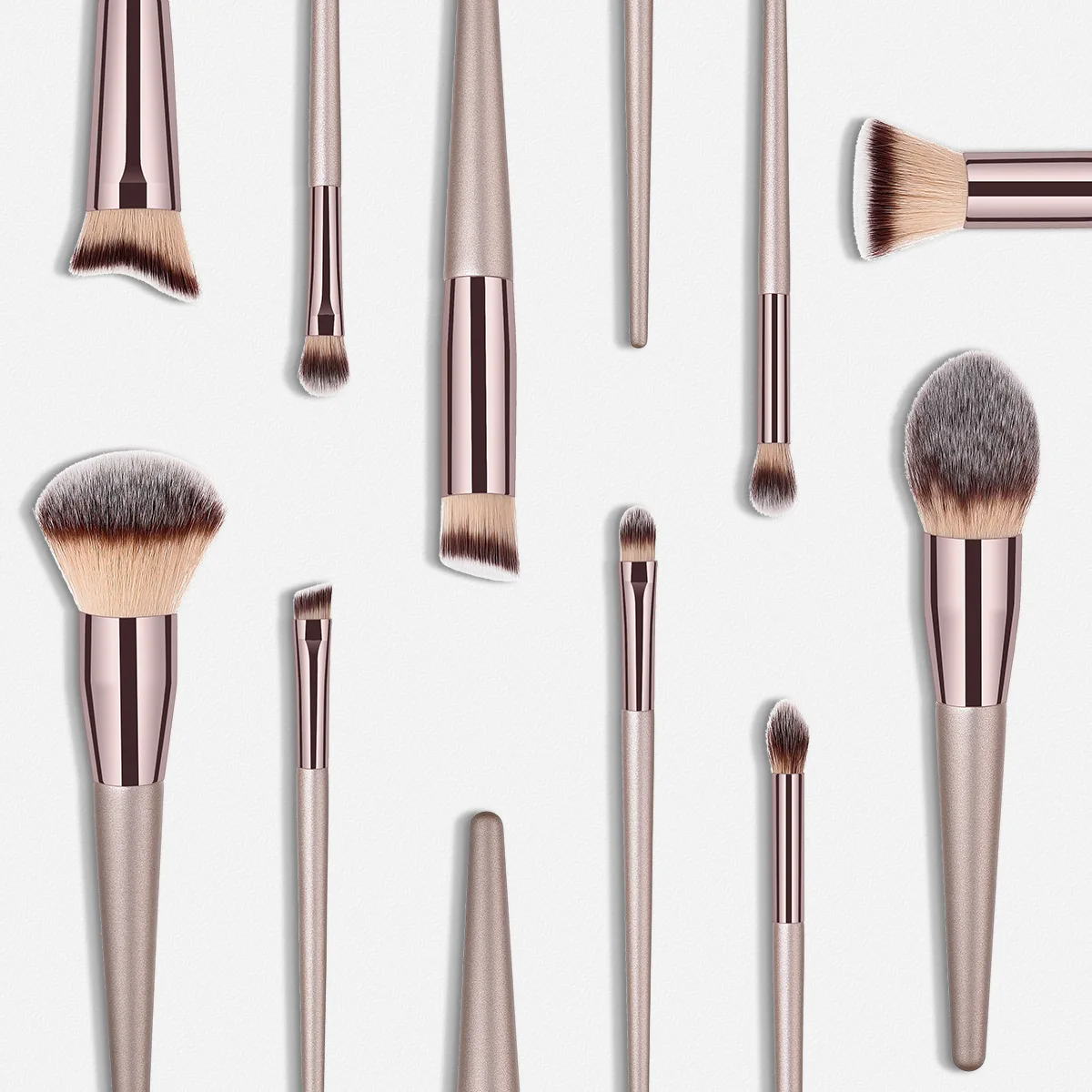 1PC New Fashion Champagne Makeup Brushes Wooden Foundation Cosmetic Eyebrow Eyeshadow Brush Makeup Brush Sets Tools Dropship