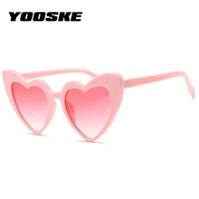 YOOSKE сердце кошачий глаз солнцезащитные очки для женщин бренд дизайнер Лолита Солнцезащитные очки женские элегантные сексуальные очки для женщин шоппинг