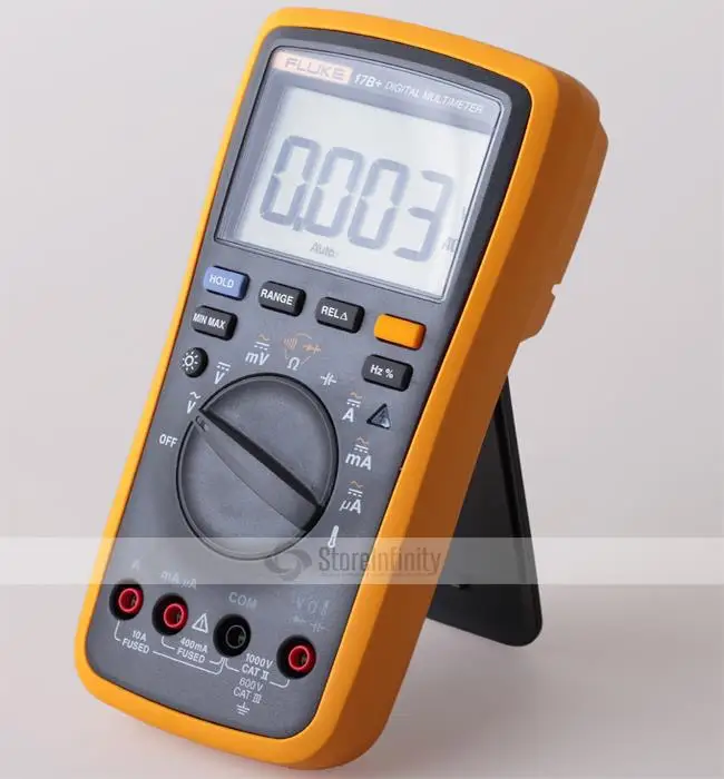 Fluke 17B+ цифровой мультиметр датчик температуры TL75 Тестовые провода+ мягкий чехол-сумка