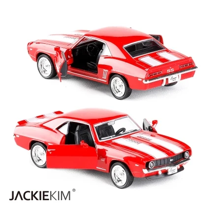 Совершенно RMZ City 1/36 масштаб Chevrolet Camaro SS(1969) металлическая литая под давлением Модель автомобиля игрушки с вытягиванием назад автомобиль игрушка для детей Подарки - Цвет: Red A