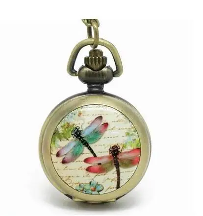 antique-bronze-hollow-dragonfly-enamel-quartz-pocket-watch-necklace-pendant-mens-gift-ppp852