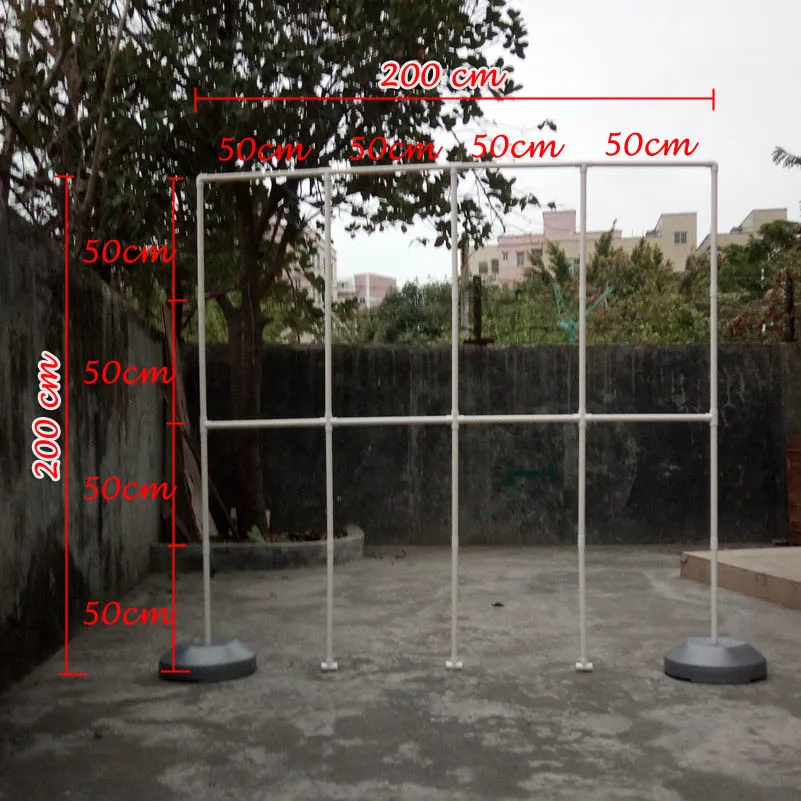 Квадратный стенд 2*2 м фоновый держатель для занавесок/настенный кронштейн для сцены/карнавальные вечерние принадлежности/Свадебные украшения для дома и сада