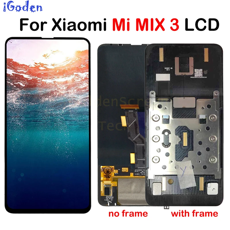 ЖК-дисплей для Xiaomi Mi Mix 3 сенсорный экран с дигитайзером в сборе рамкой Mix3 запасные