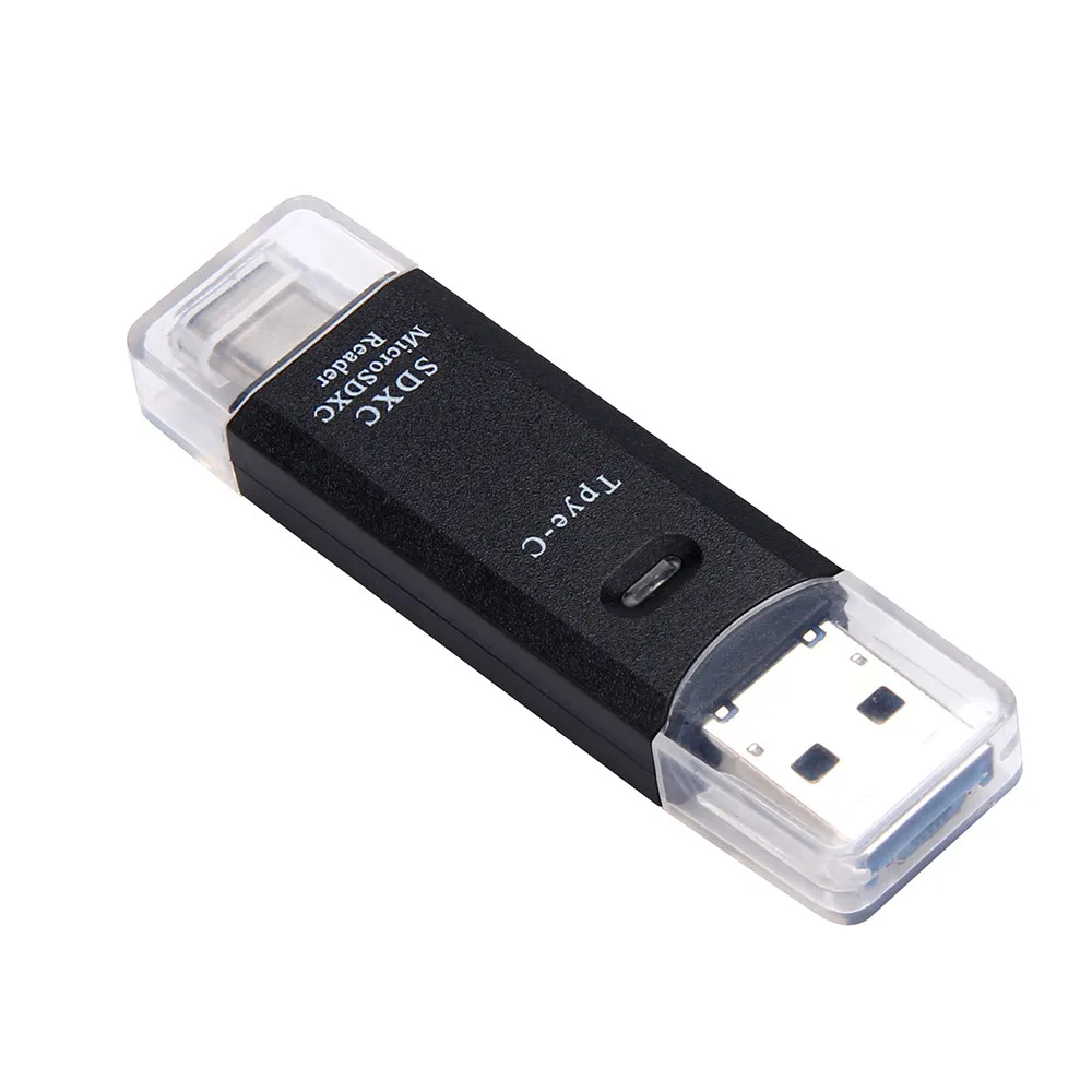 Мини Портативный USB, для карты памяти считыватель типа C к USB 2,0/Micro USB адаптер SD/Micro SD кард-ридер для смартфонов/ПК l921 #2