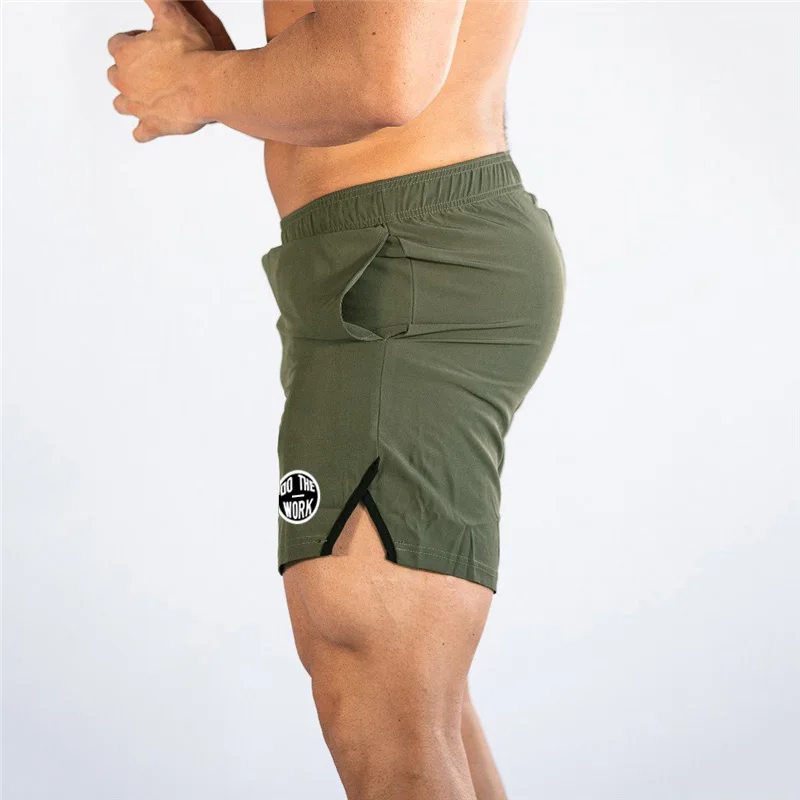 

New Men Summer Slim Shorts Gyms Fitness Bodybuilding Running Male Shorts Knee Length Breathable Shorts Quick Dry Sportswear