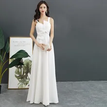 Новое Элегантное тонкое сексуальное Белое платье без рукавов минималистичное вечернее платье в китайском стиле улучшенное Qipao размер s-xxl