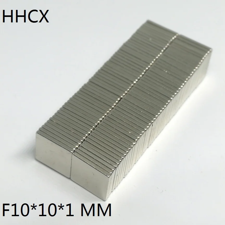 10 шт./лот магнит 10x10x1 мм N35 Сильный квадратный NdFeB редкоземельный магнит 10*10*1 мм неодимовые магниты 10 мм x 10 мм x 1 мм